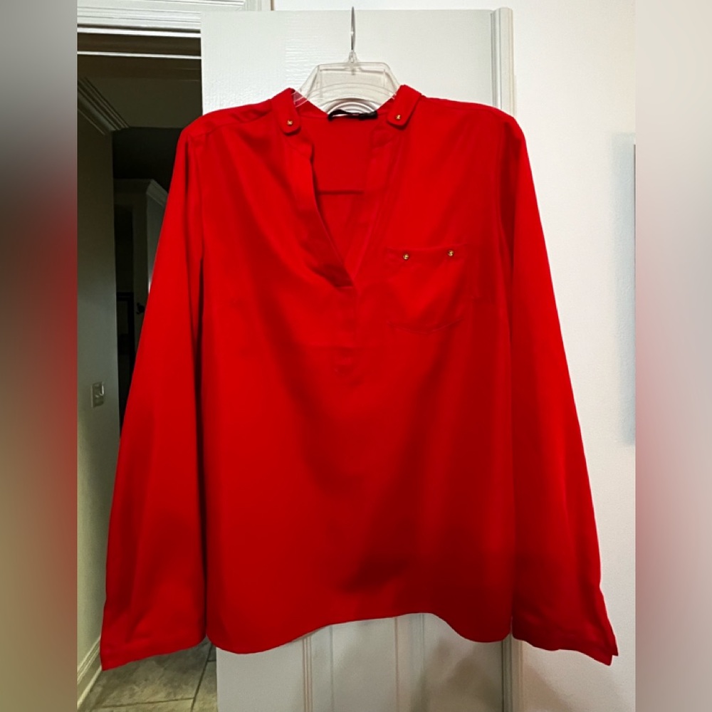Ladies red blouse - size large